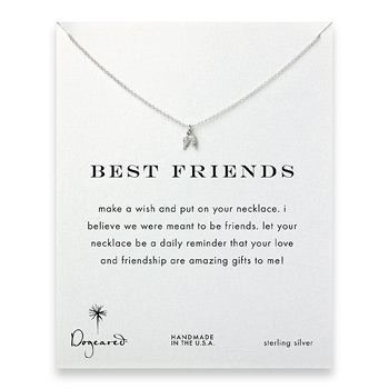best friends teeny angel wings necklace, sterling silver