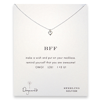 bff reminder necklace with sterling silver cupid heart bff reminder necklace with sterling silver cupid heart