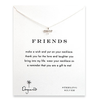 friends dragonfly necklace, sterling silver