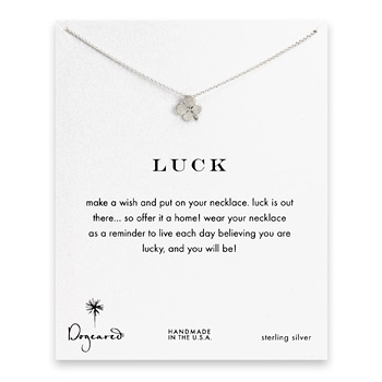 luck+four+leaf+clover+necklace%2C+sterling+silver
