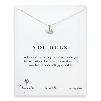 you rule crown necklace, sterling silver