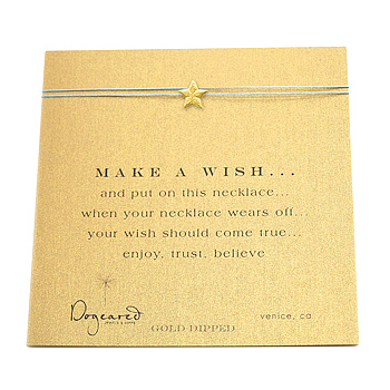 make a wish necklace with gold dipped lucky star on ocean... the original