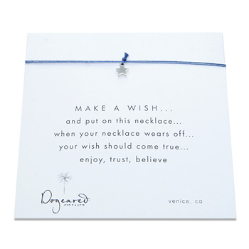 make a wish necklace with sterling silver teeny star on ocean