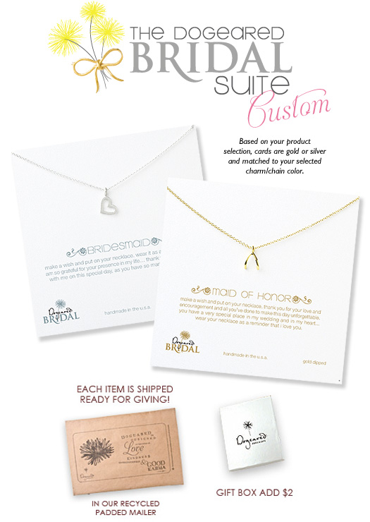 bridal make a wish reminder necklace on chain