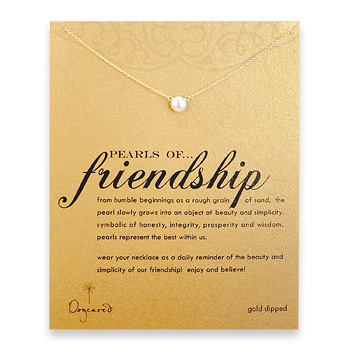 pearls of friendship gold dipped reminder necklace