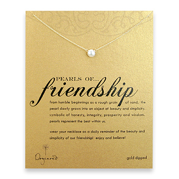 pearls of friendship gold dipped reminder necklace