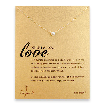 pearls of love gold dipped necklace