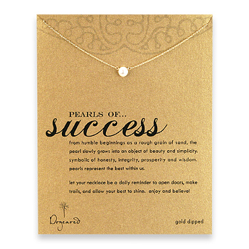 pearls of success gold dipped reminder necklace pearls of success gold dipped reminder necklace