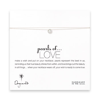 pearls of love necklace on silk