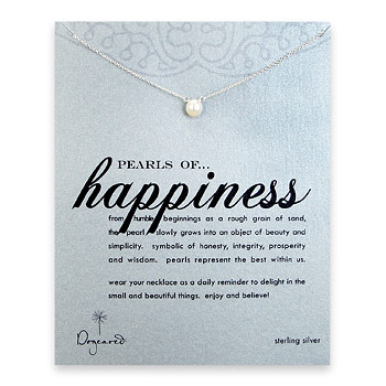 pearls of happiness sterling silver necklace