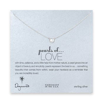 pearls of love white pearl necklace, sterling silver