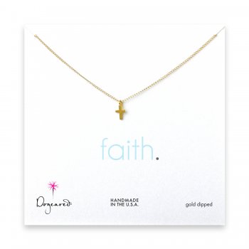 small+cross+pendant+necklace%2C+gold+dipped