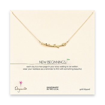 new beginnings gold dipped branch necklace - 18 inches