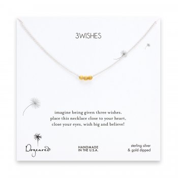 3+wishes+gold+dipped+stardust+bead+necklace+on+sterling+silver+chain