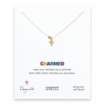 cross+necklace+with+rose+gold+bead+on+silver+chain