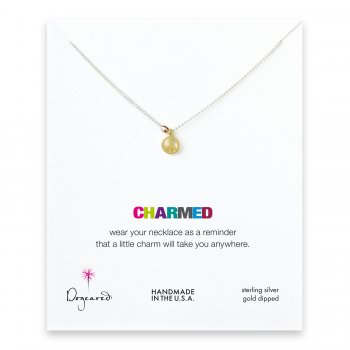 peace+necklace+with+rose+gold+bead+on+silver+chain
