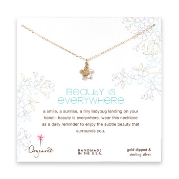 beauty is everywhere gold dipped necklace