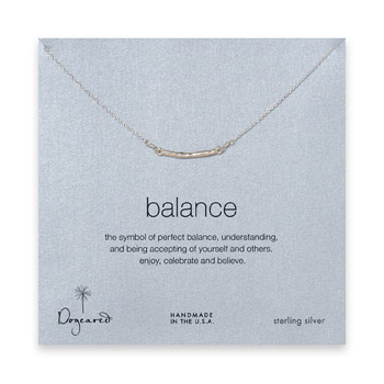 balance bar necklace, sterling silver