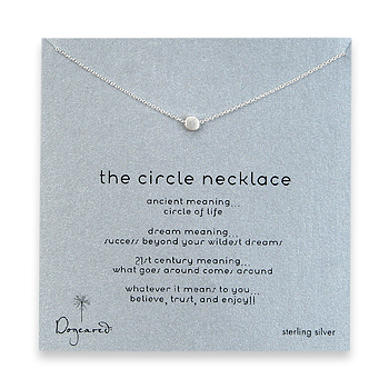 circle necklace, sterling silver