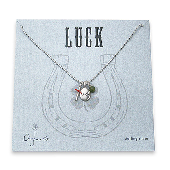 luck word necklace
