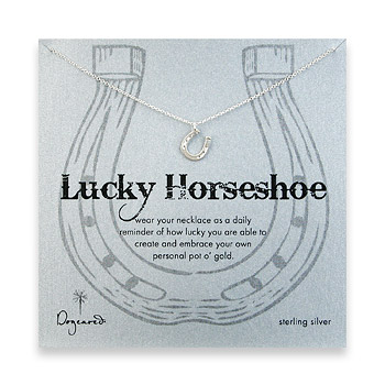 lucky horseshoe sterling silver necklace