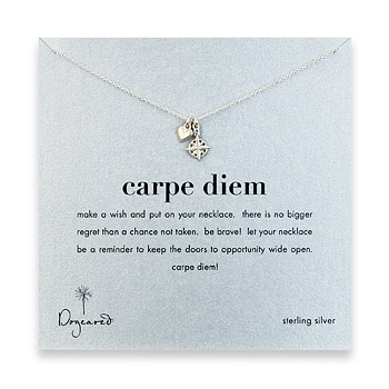 sterling silver carpe diem necklace