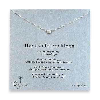 circle necklace, sterling silver - 18 inch
