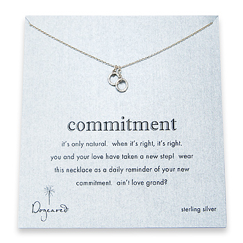 love commitment sterling silver necklace