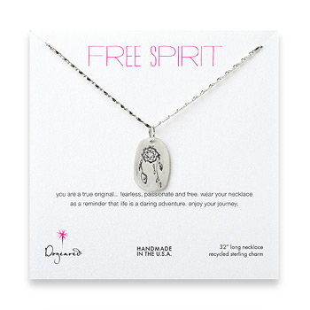 free+spirit+sterling+silver+dream+catcher+necklace+-+32+inches