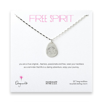 free+spirit+sterling+silver+elephant+necklace+-+32+inches
