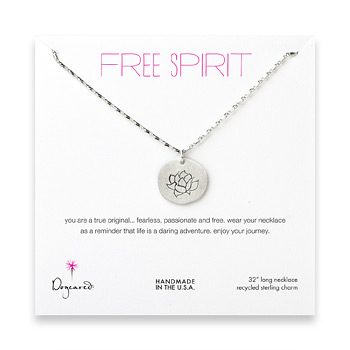 free+spirit+sterling+silver+lotus+necklace+-+32+inches