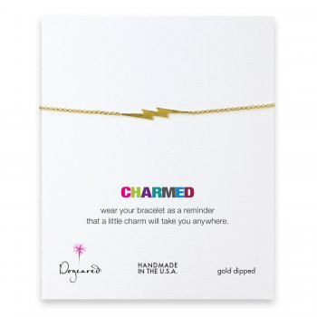 charmed big bolt bracelet, gold dipped
