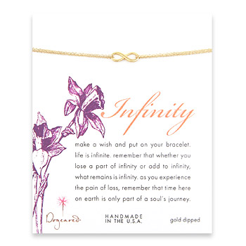 small gold dipped infinity bracelet