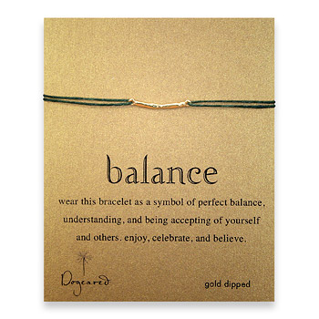 balance bar bracelet gold dipped on leaf irish linen