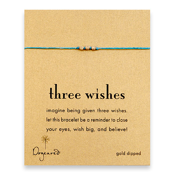 three+wishes+stardust+bead+bracelet+on+turquoise+irish+linen%2C+gold+dipped