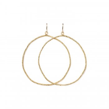always beautiful sparkle hoop earrings, gold dipped