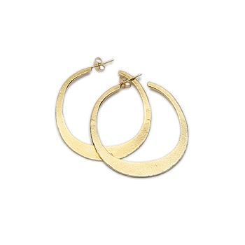 daily wear gold dipped hoop earrings