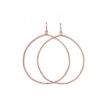always beautiful sparkle hoop earrings, rose gold dipped