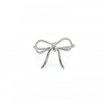 bow ring, sterling silver, size 5