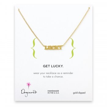 lucky necklace, gold dipped