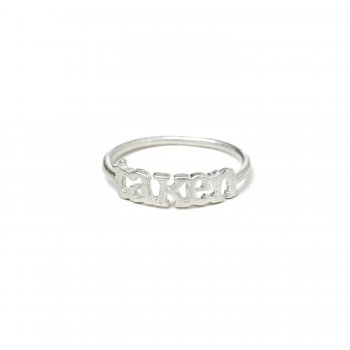 taken ring, sterling silver, size 5