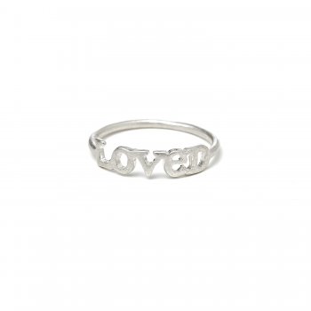 loved ring, sterling silver, size 8