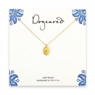 dogeared gold dipped initial necklace - letter e