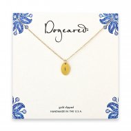 initial necklace- letter l, gold dipped
