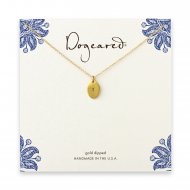 dogeared gold dipped initial necklace - letter t