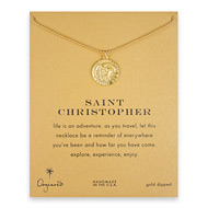 saint christopher gold dipped necklace - 18 inches