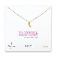california necklace, gold dipped