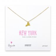 new york necklace, gold dipped
