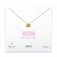 oregon necklace, gold dipped