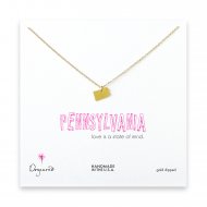 pennsylvania necklace, gold dipped